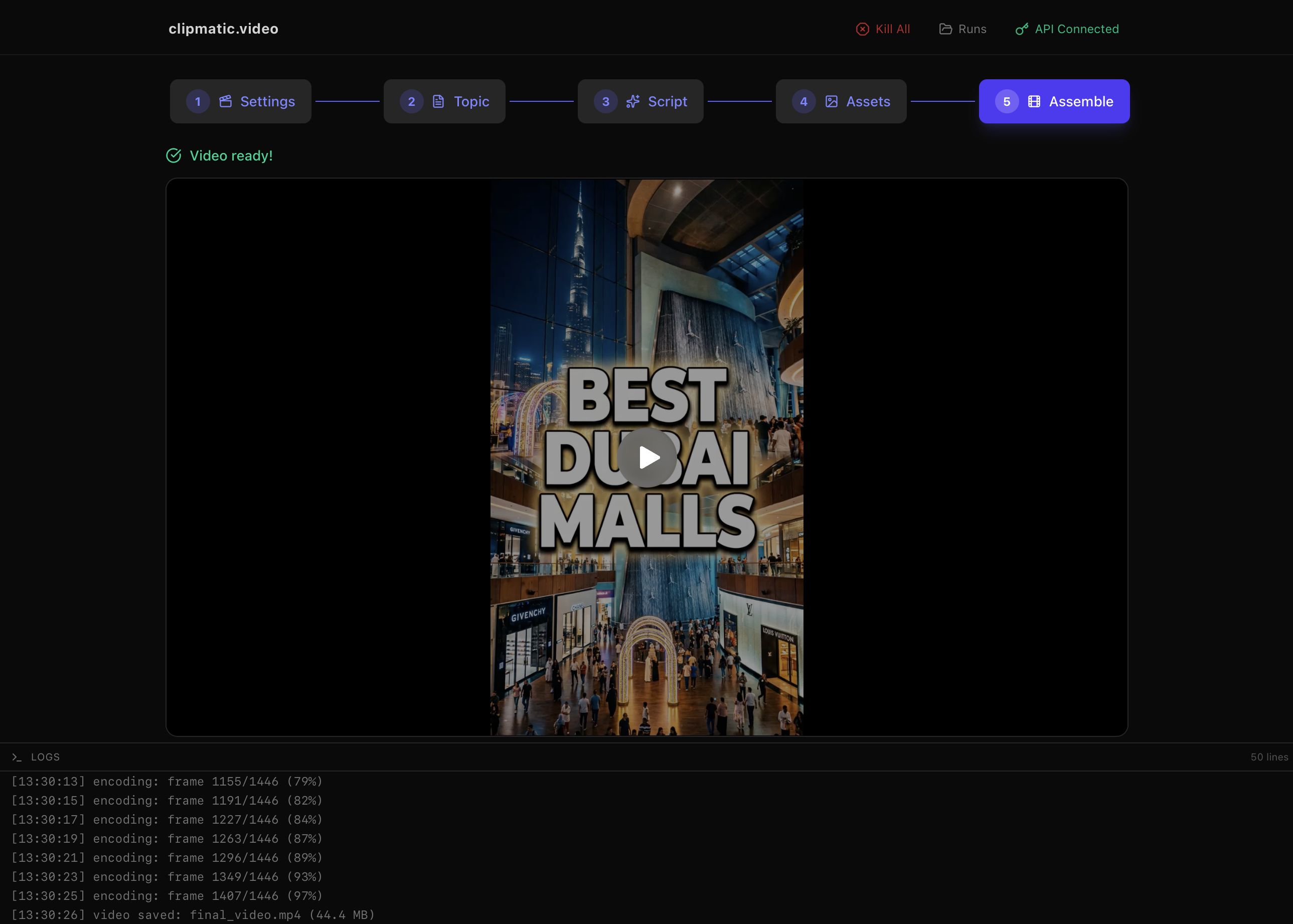 Dashboard — Final Preview